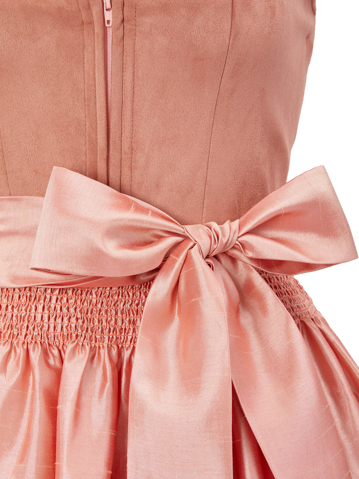 Rosa mit Gerader Ausschnittund Erfrischend Dirndl