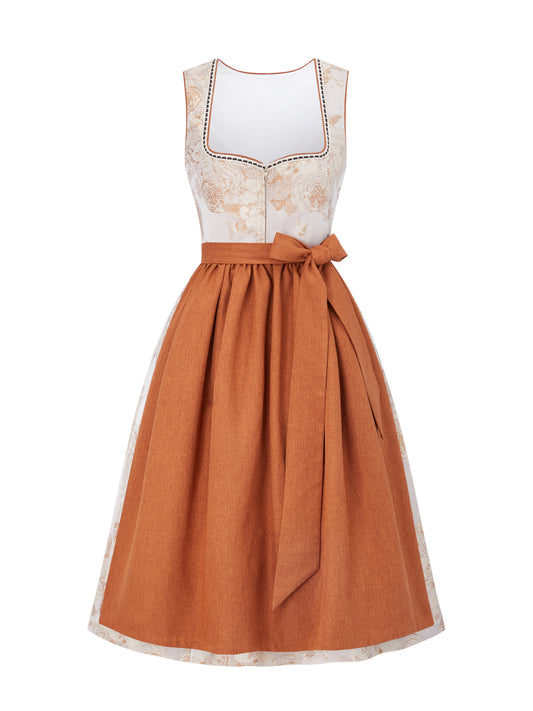 Braun mit Herz-Ausschnittund  Elegant Dirndl