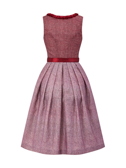 Rot mit Gerader Ausschnitt und Traditionell Dirndl