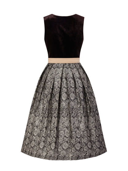 Braun mit Gerader Ausschnitt und Landhausstil Dirndl
