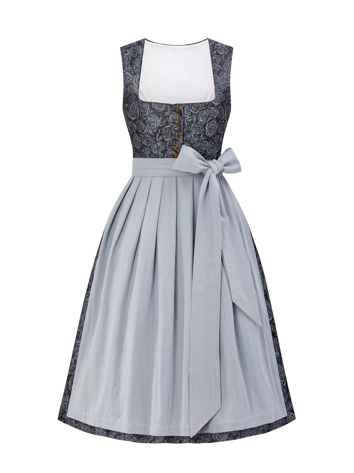 Blau mit Gerader Ausschnitt und Festtauglich Dirndl
