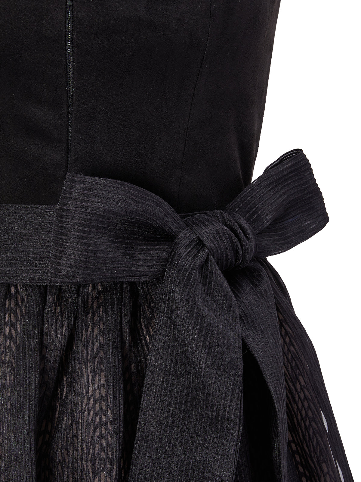 Schwarz mit Gerader Ausschnitt und Opulent Dirndl