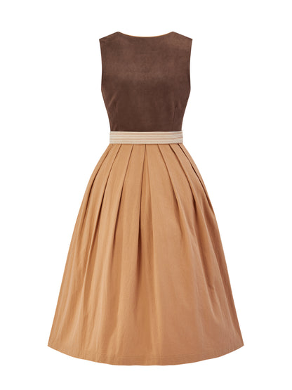 Braun mit Gerader Ausschnittund  Atemberaubend Dirndl